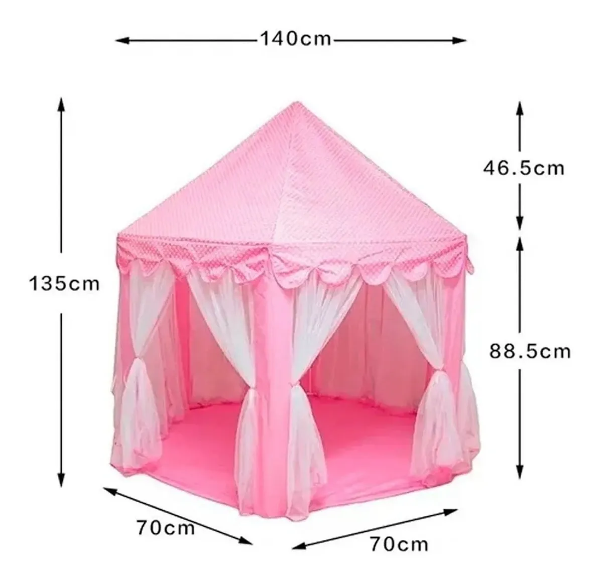 Carpa Castillo Con Luces Rosadas