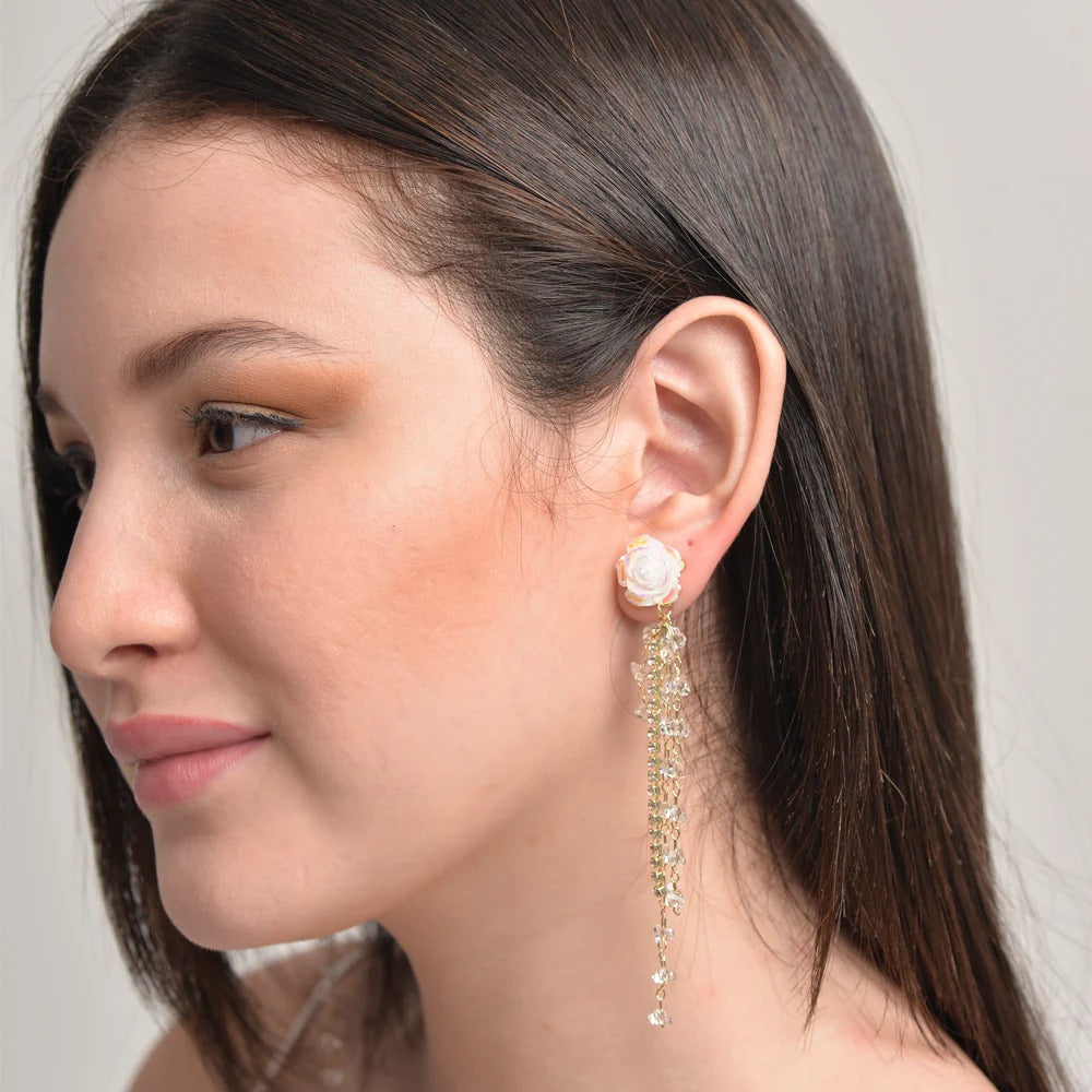 Aretes Rosa Blanca