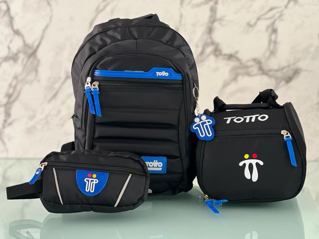 Combo Escolar Totto: Morral + Lonchera + Cartuchera