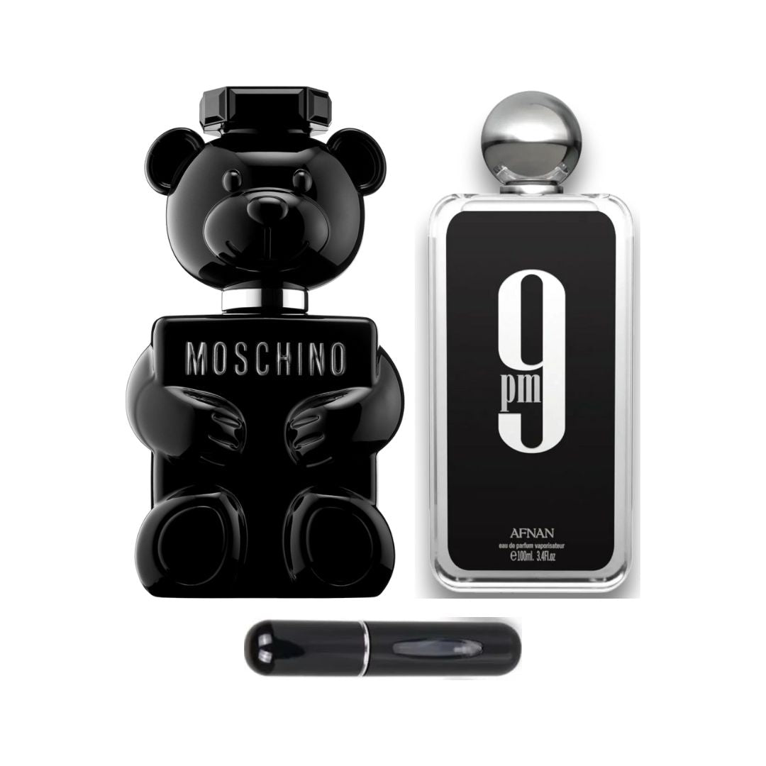 Combo Familiar: Perfumes 9 PM + Moschino ToyBoy + Perfumero