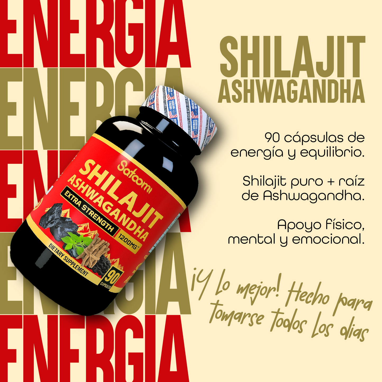 Shilajit con Ashwagandha y Serum+E