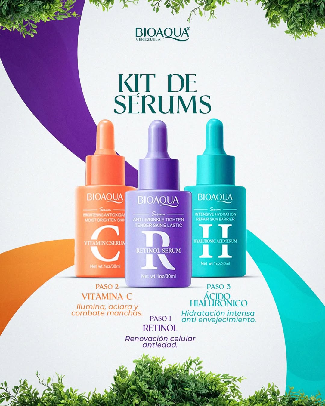Kit Antiedad Bioaqua Serum