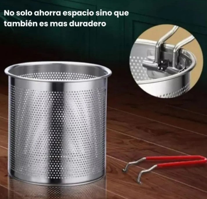 Olla Freidora de Acero Inoxidable 1.2 LT