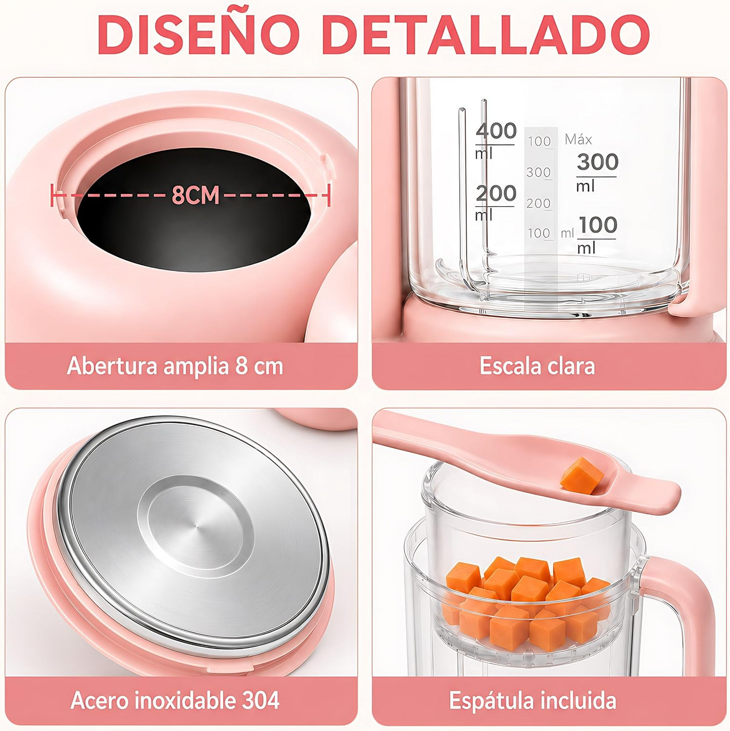 Procesador de Alimentos Bebés 4 en 1