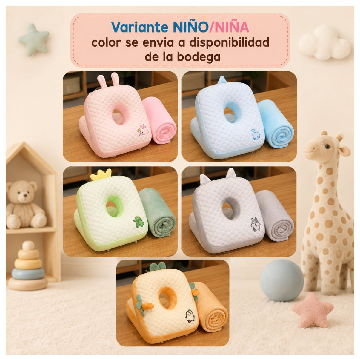 Almohada Para Bebes Con Cobija Felpa