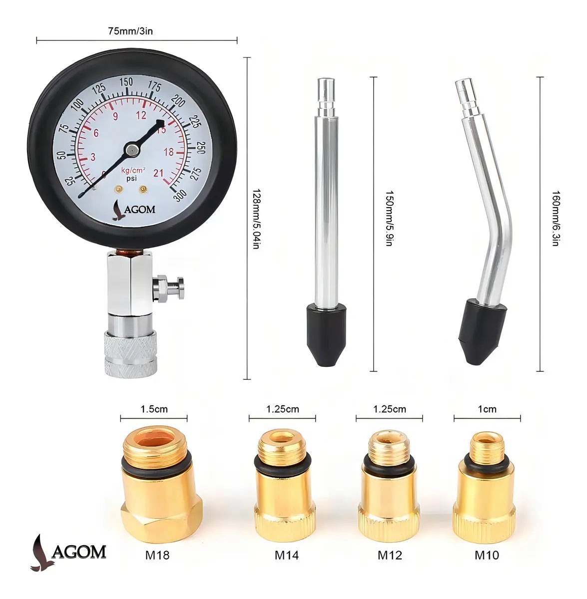 Kit Presión Motor Gasolina 300 Psi
