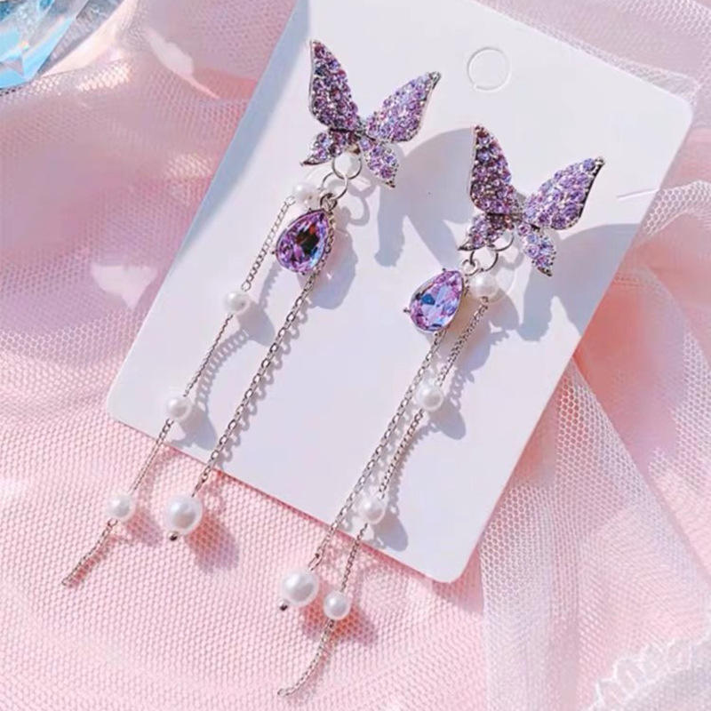 Aretes Mariposa Morada