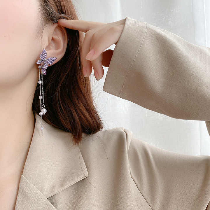 Aretes Mariposa Morada
