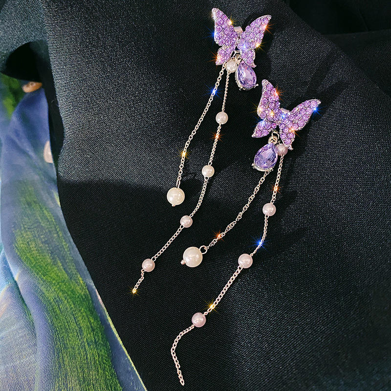 Aretes Mariposa Morada