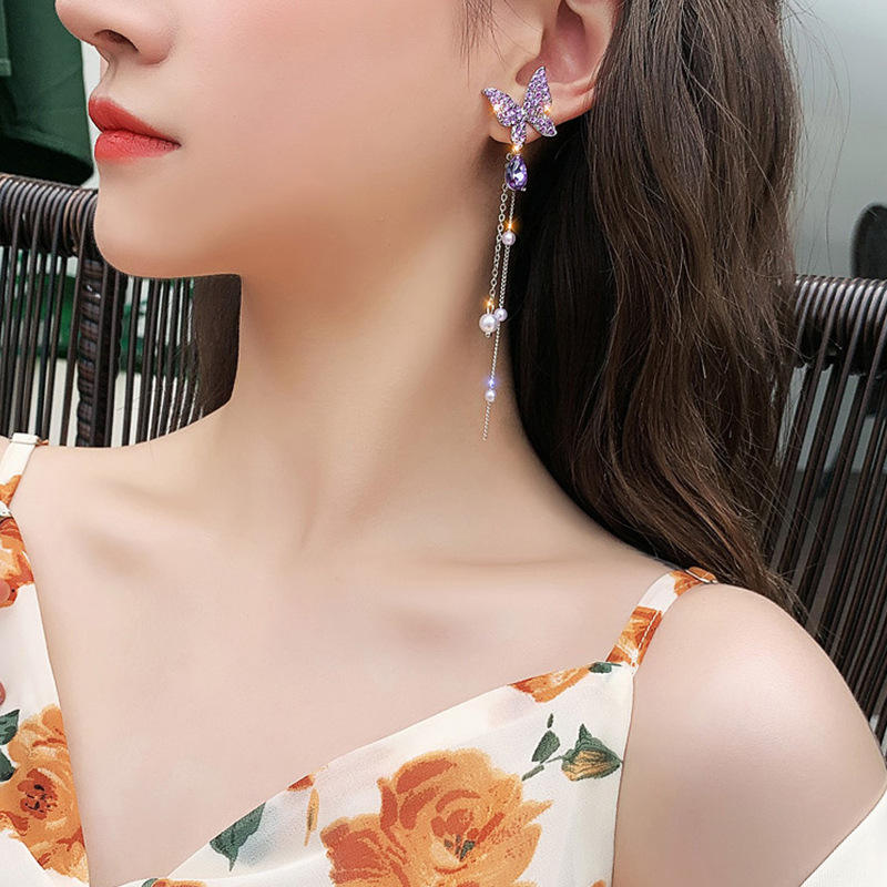 Aretes Mariposa Morada