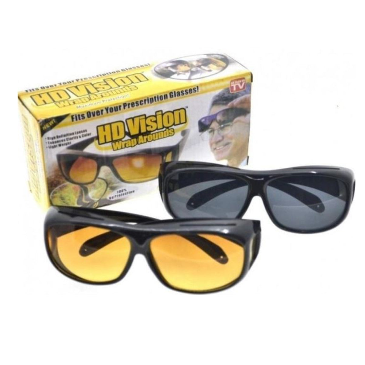 Gafas Unisex Lentes HD Visión Filtro UV Par 2