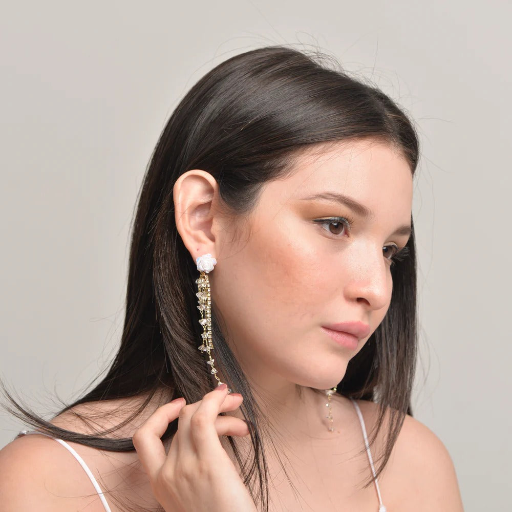 Aretes Rosa Blanca