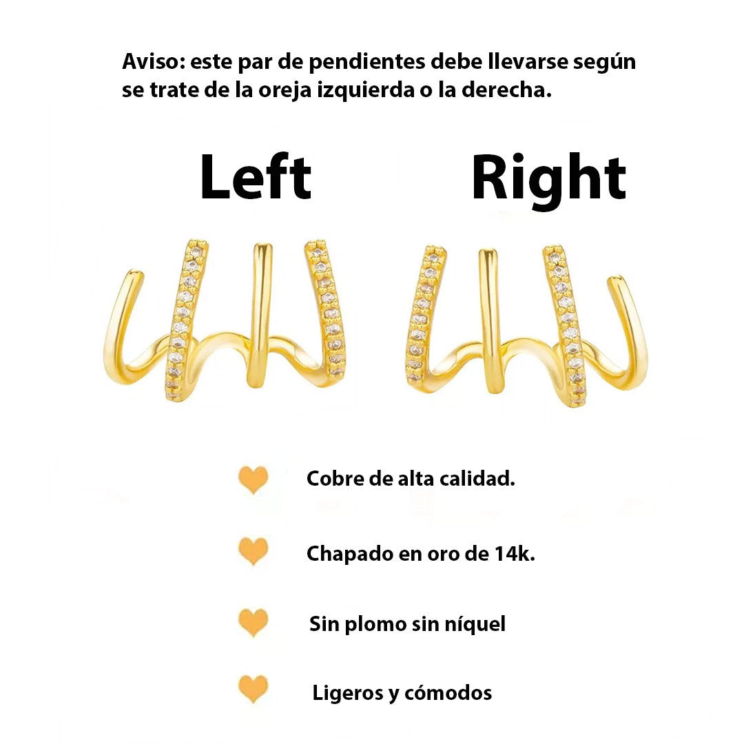 Aretes Claw Joyería Para Mujer
