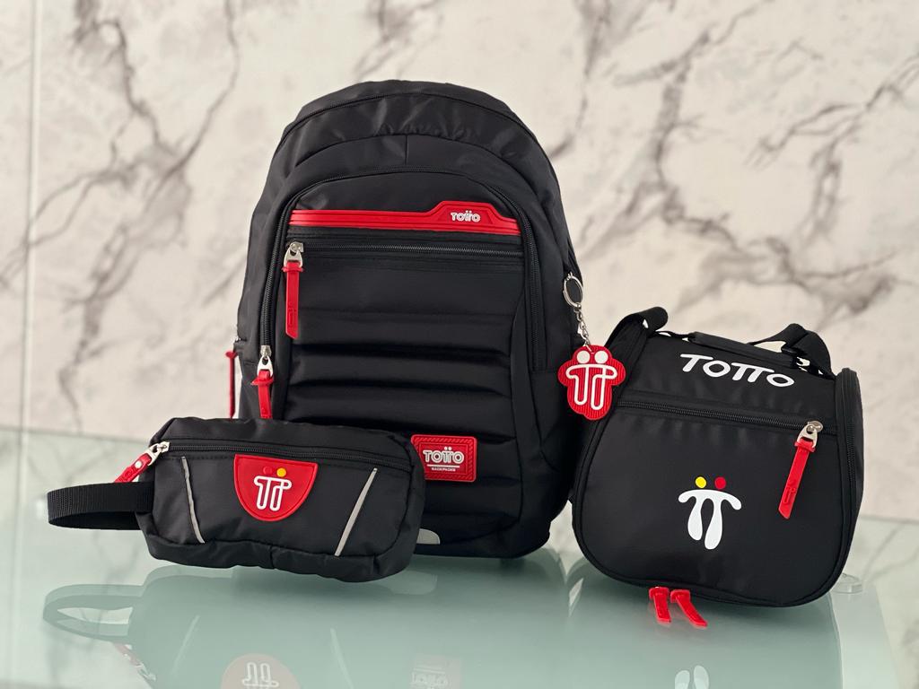Combo Escolar Totto: Morral + Lonchera + Cartuchera
