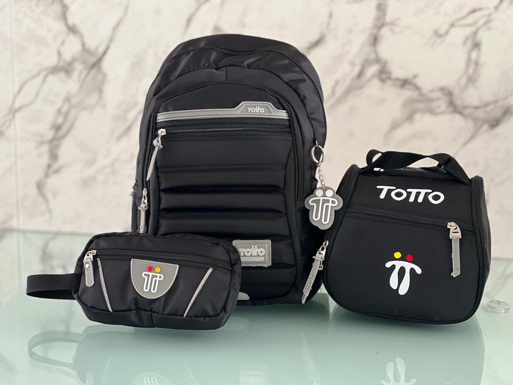 Combo Escolar Totto: Morral + Lonchera + Cartuchera