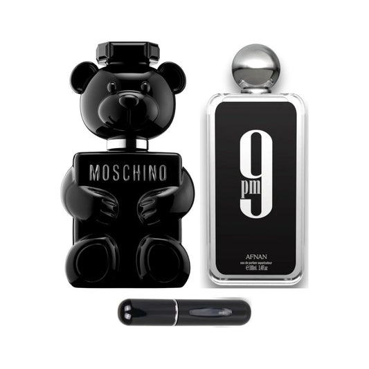 Combo Familiar: Perfumes 9 PM + Moschino ToyBoy  + Perfumero
