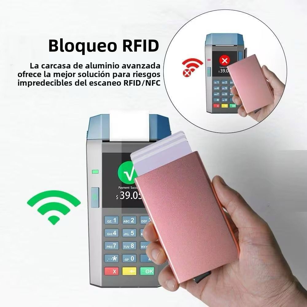 Billetera Unisex Tarjetero Inteligente Pop Up