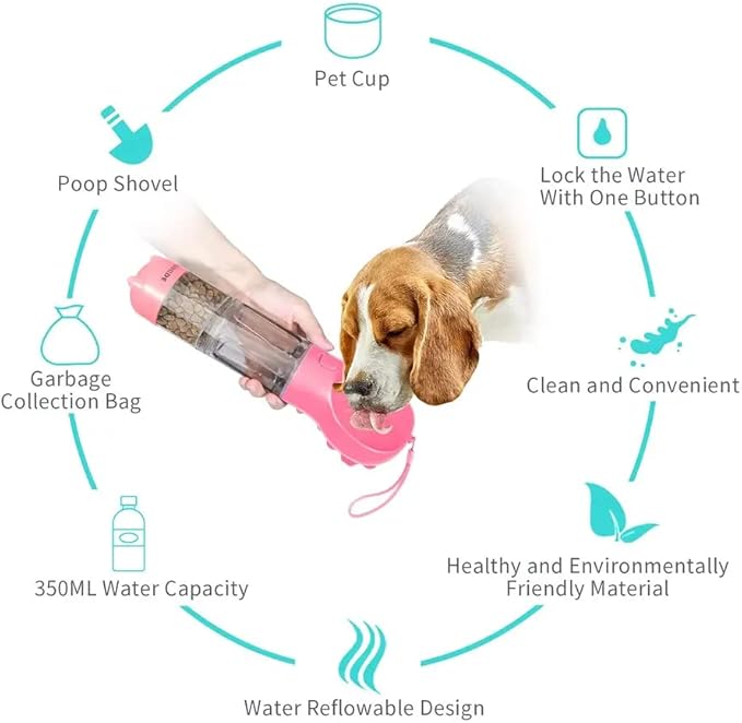 Botella de Agua Multifuncional  Mascotas