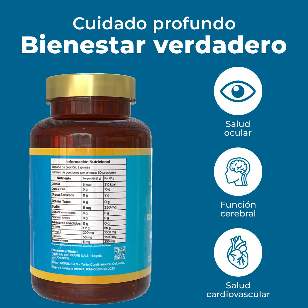 Omega3 + Cúrcuma + Pimienta Negra