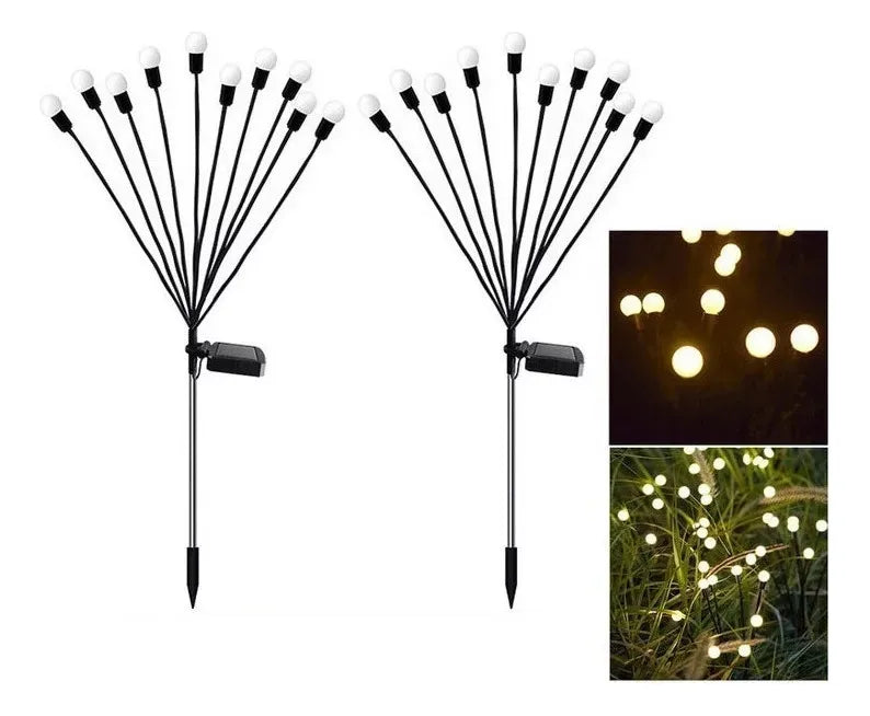 Luz Solar Luciérnaga Para Jardin