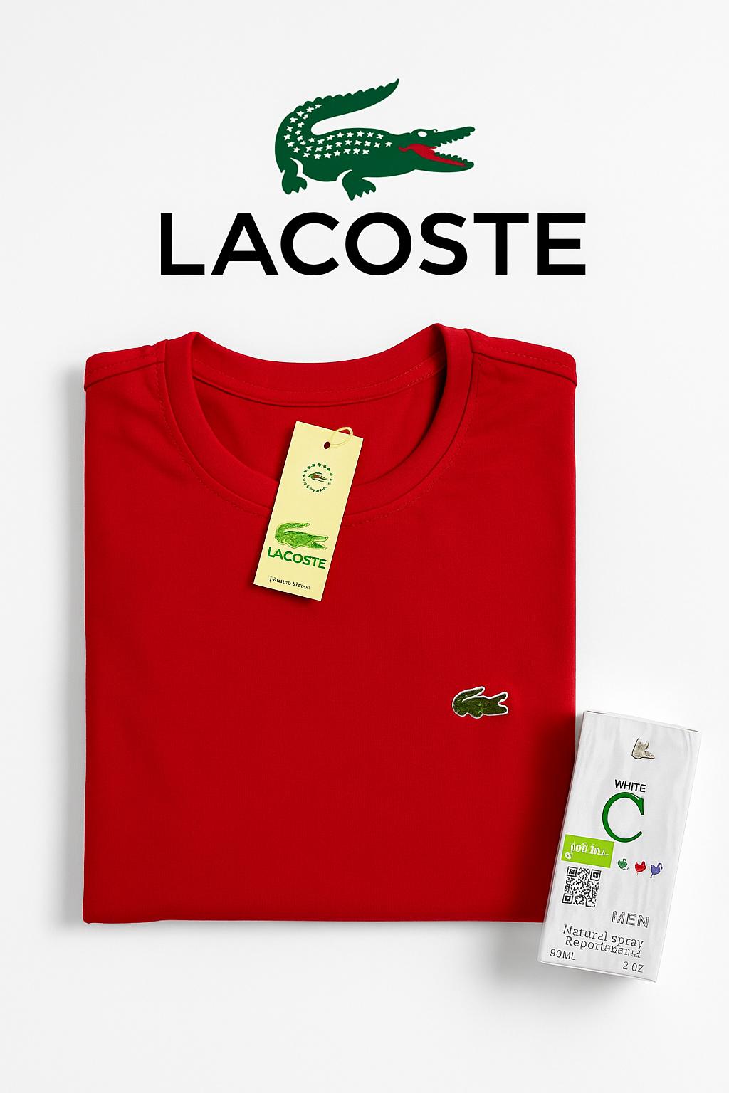 ¡Combo! Pack X5 Camisetas Lacoste + Loción