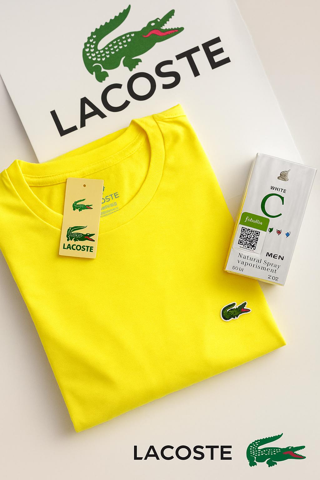 ¡Combo! Pack X5 Camisetas Lacoste + Loción