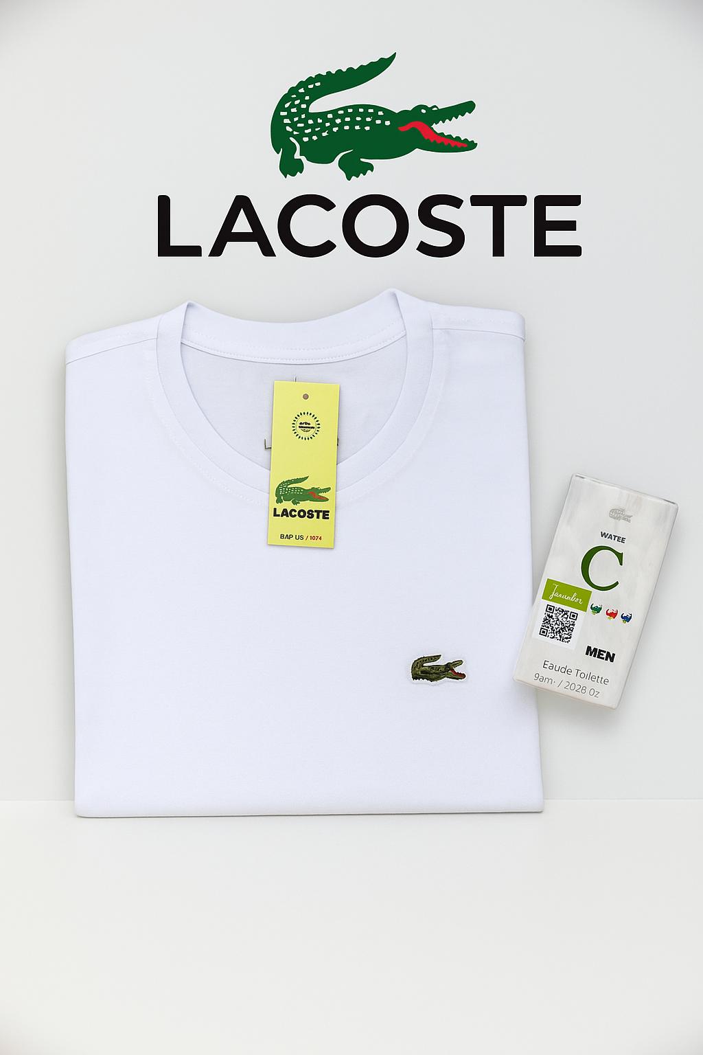 ¡Combo! Pack X5 Camisetas Lacoste + Loción