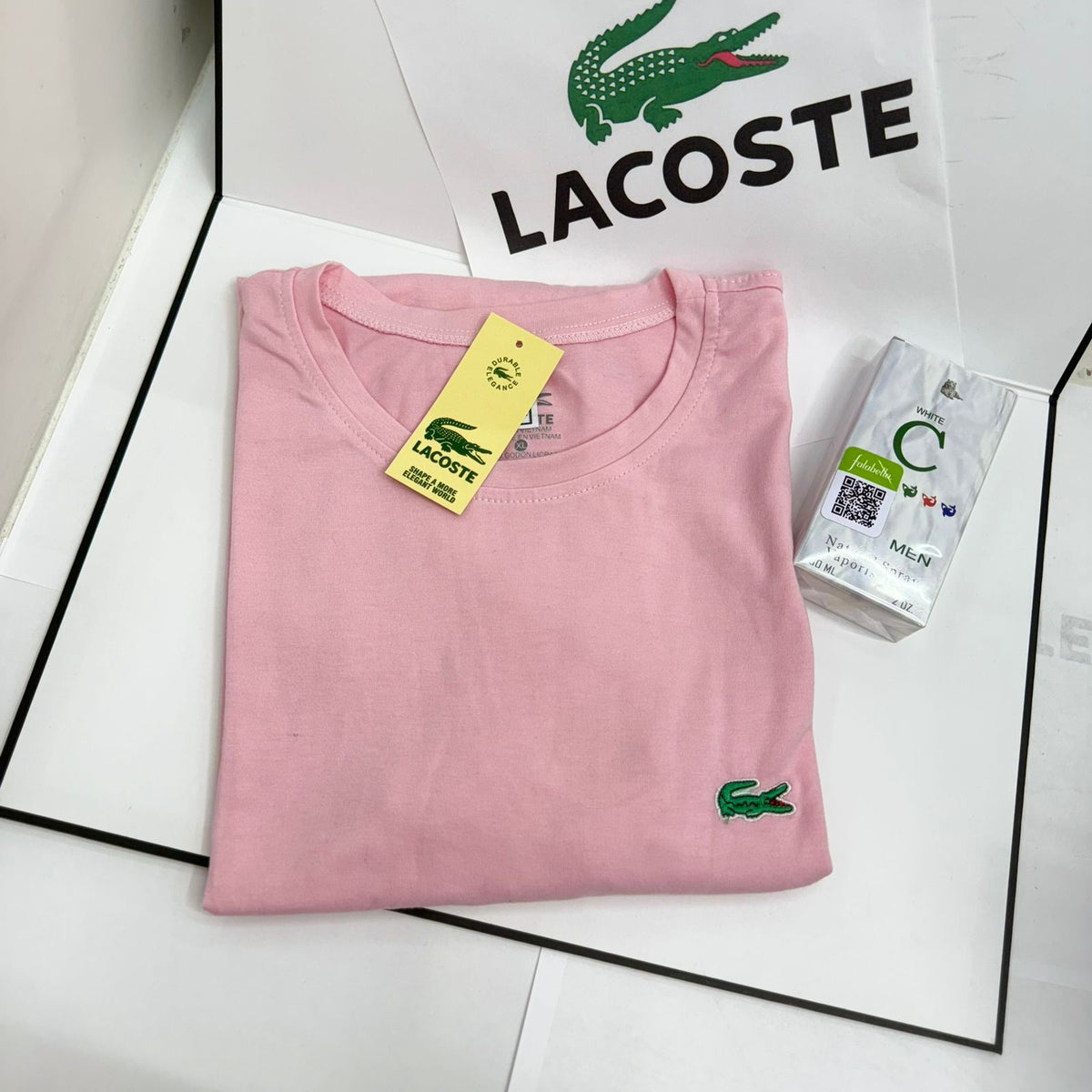 ¡Combo! Pack X5 Camisetas Lacoste + Loción