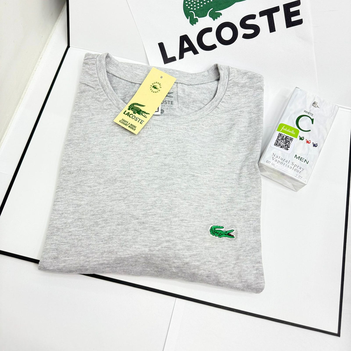 ¡Combo! Pack X5 Camisetas Lacoste + Loción