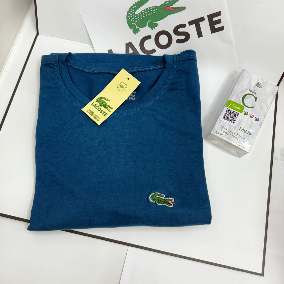 ¡Combo! Pack X5 Camisetas Lacoste + Loción