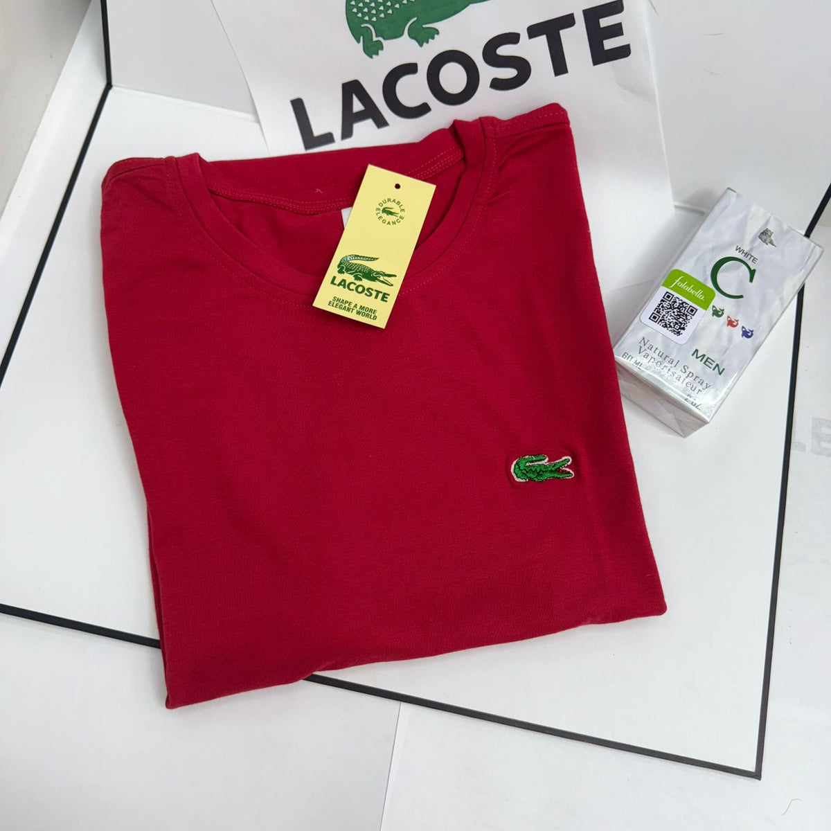 ¡Combo! Pack X5 Camisetas Lacoste + Loción