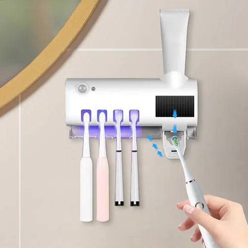 Soporte de Cepillos con Dispensador de Crema Dental