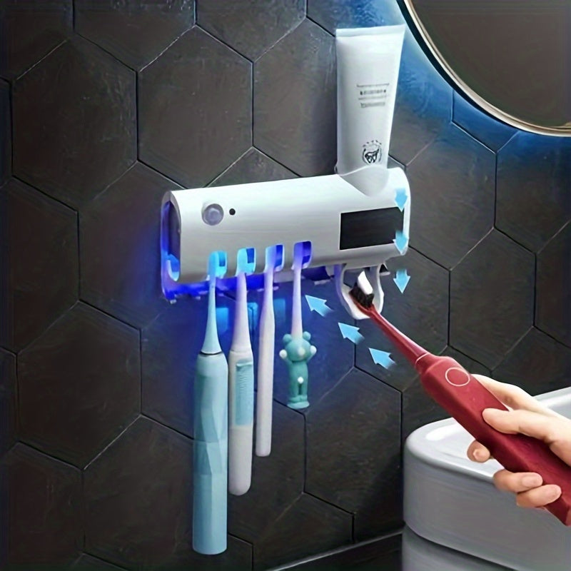 Soporte de Cepillos con Dispensador de Crema Dental