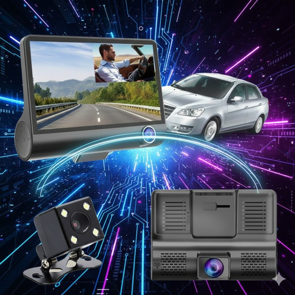 Espejo Retrovisor con Cámara Dual HD