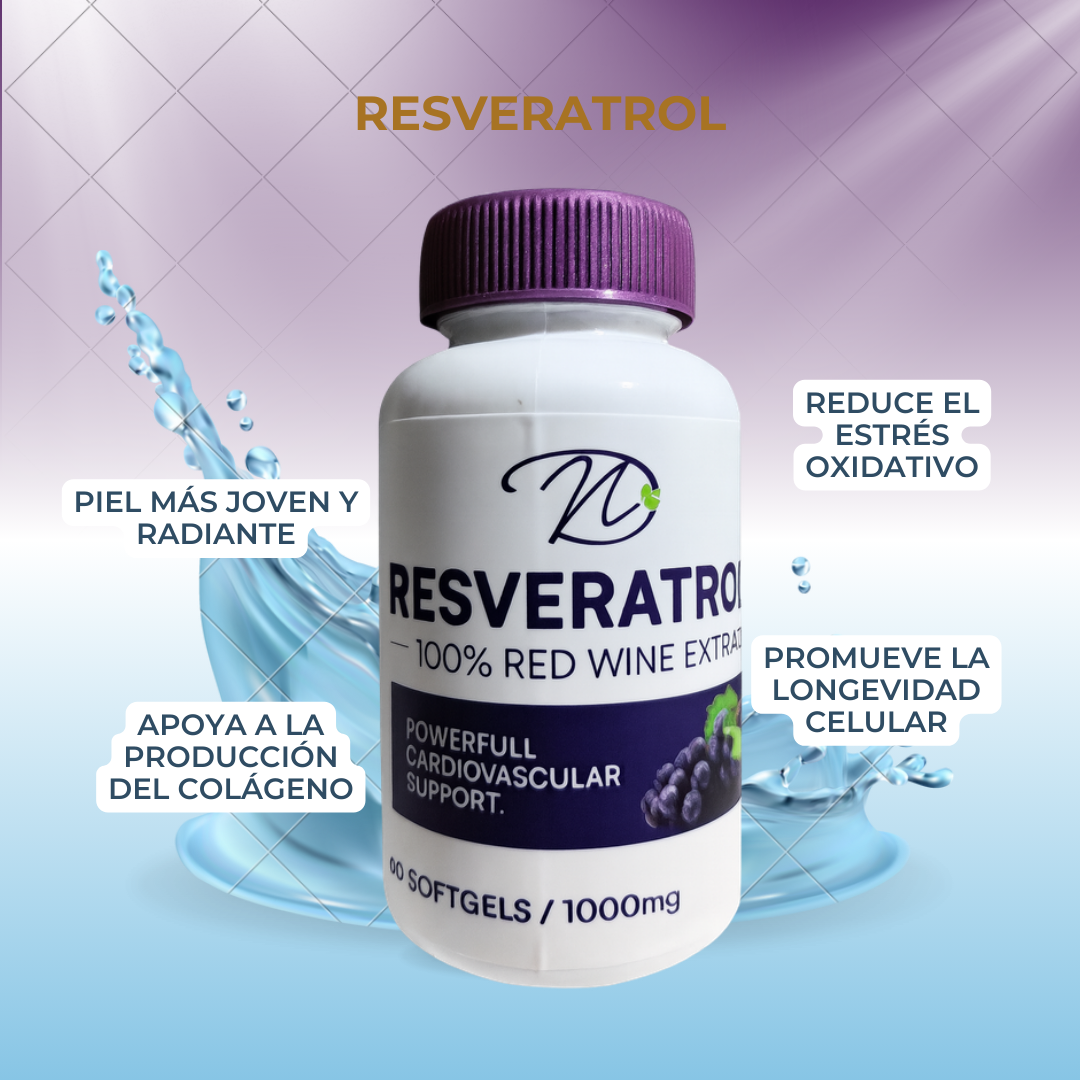 Resveratrol de 1000 mg. por Dosis x 60 Softgels