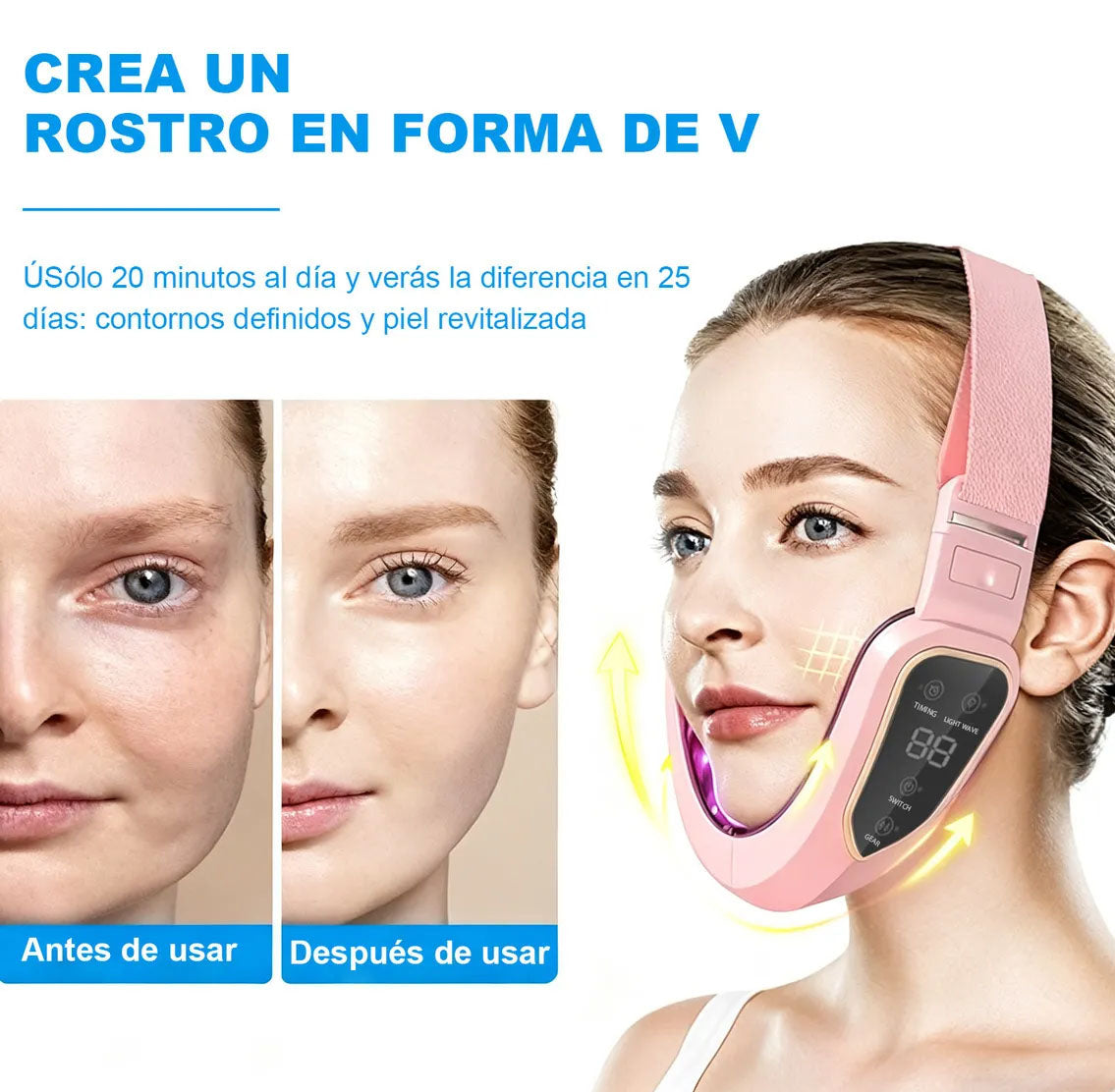 Perfilador Rostro Masajeador facial LED
