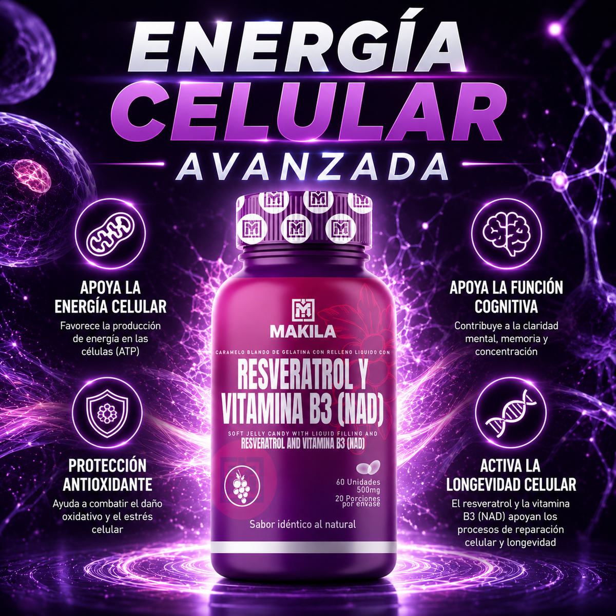Resveratrol con Vitamina B3