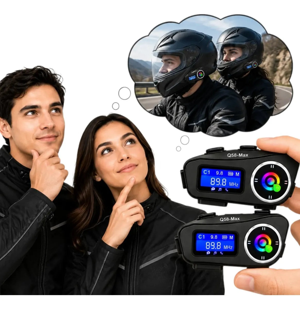 Gray helmet for bikers