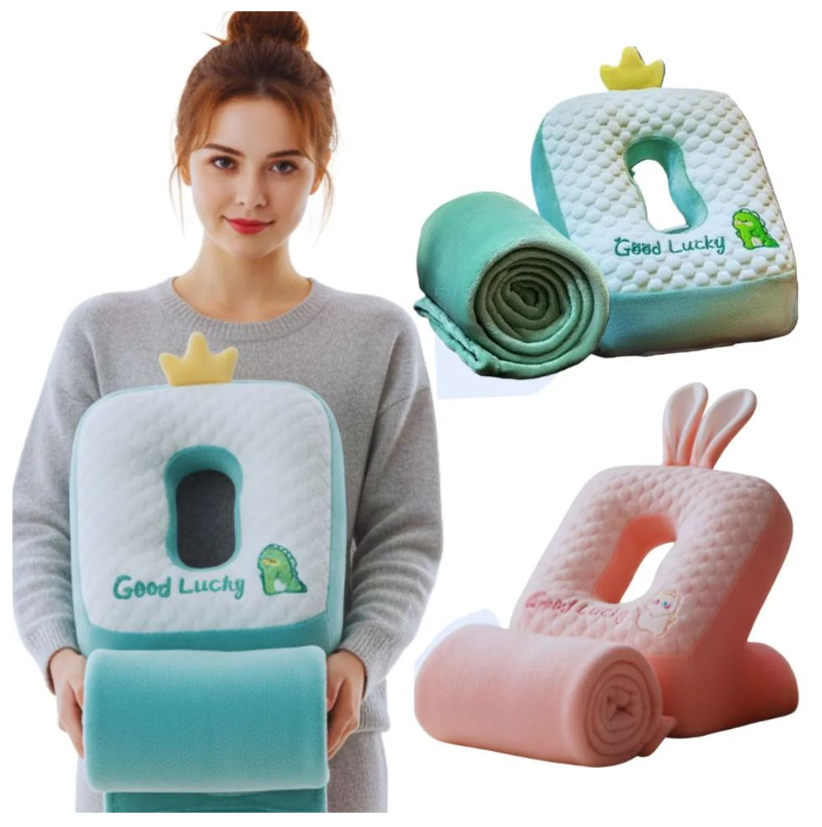 Almohada Para Bebes Con Cobija Felpa