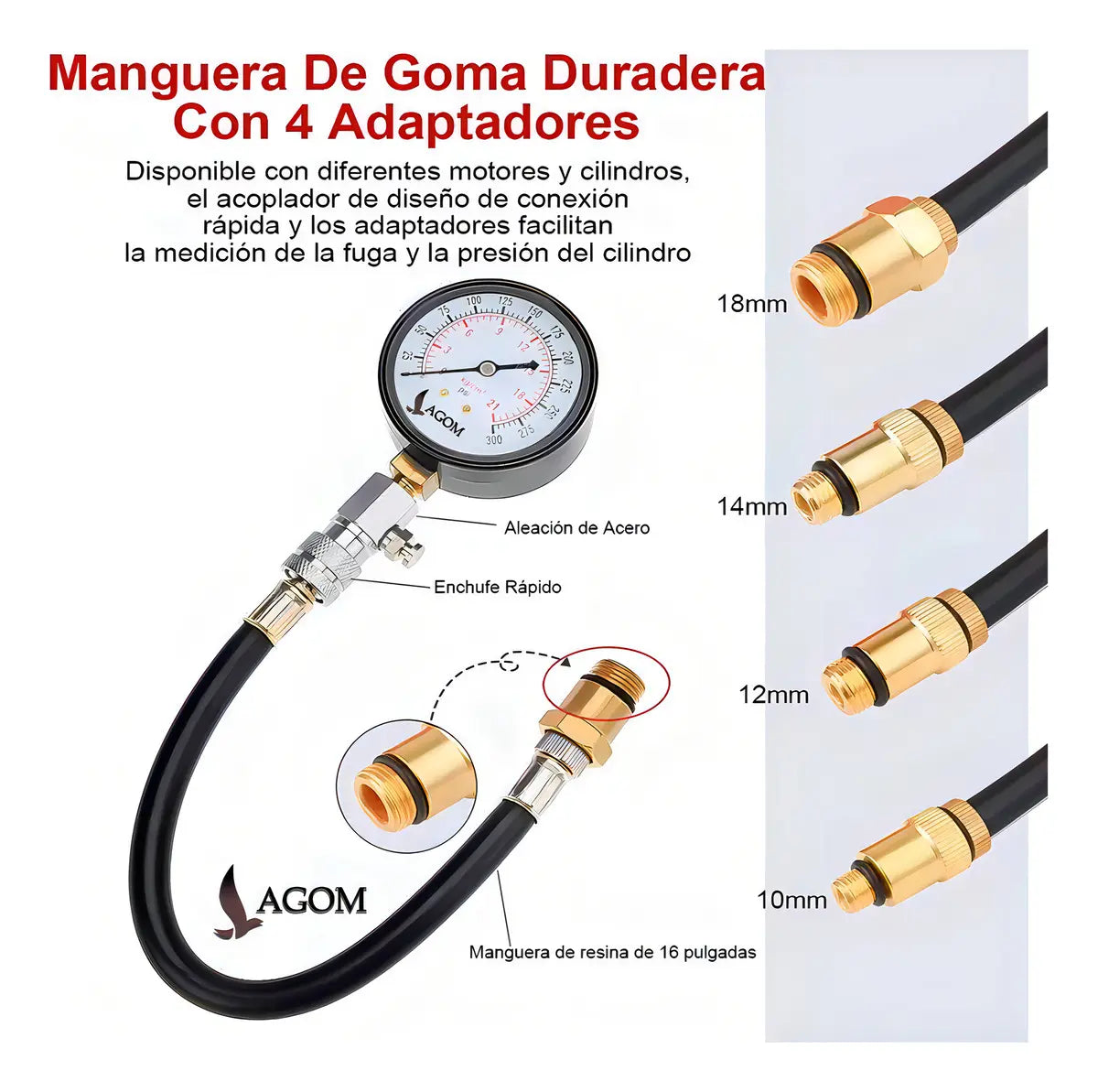 Kit Presión Motor Gasolina 300 Psi