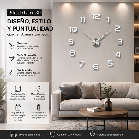 Reloj de Pared Decoración Interior