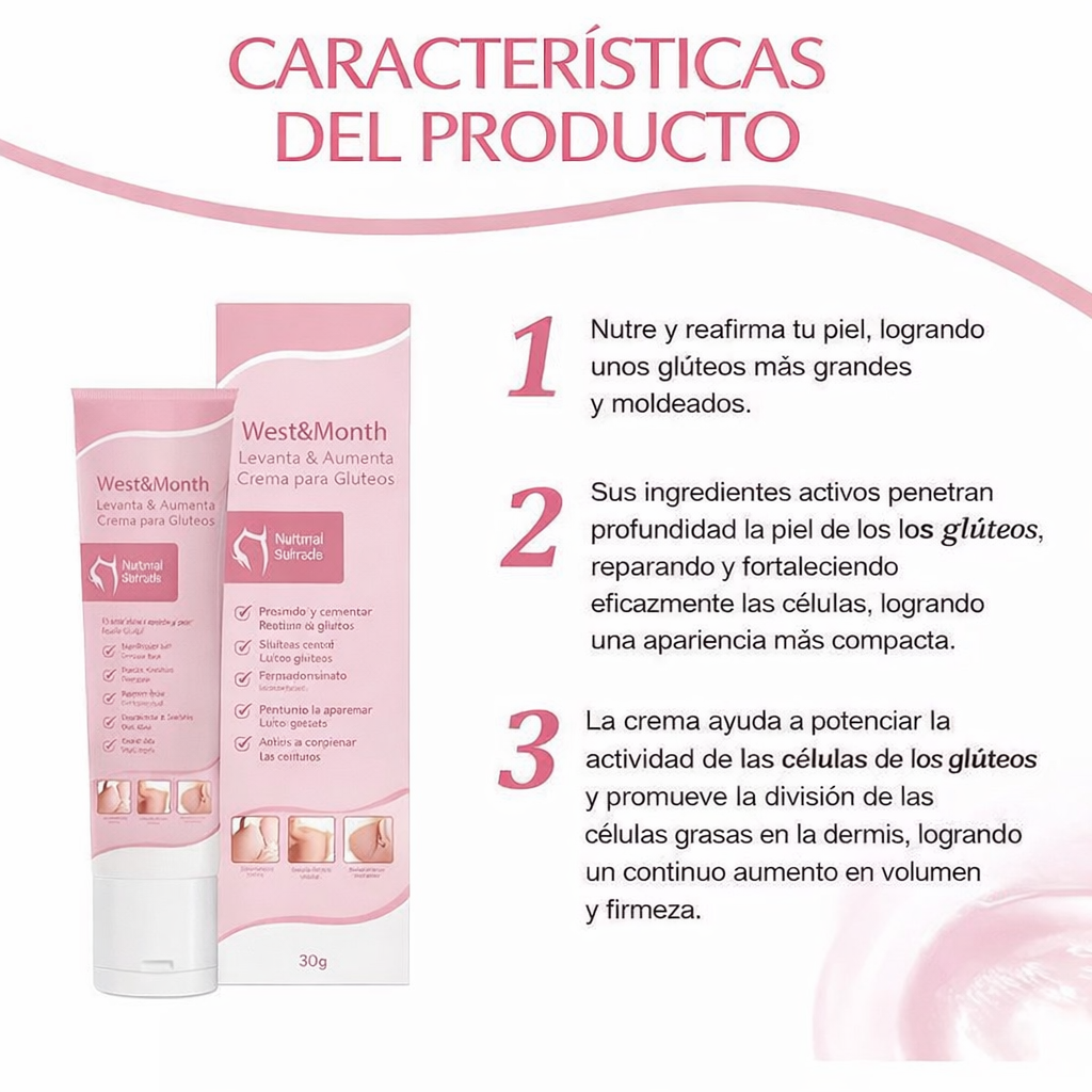 Reafirmante Crema Realce de Glúteos