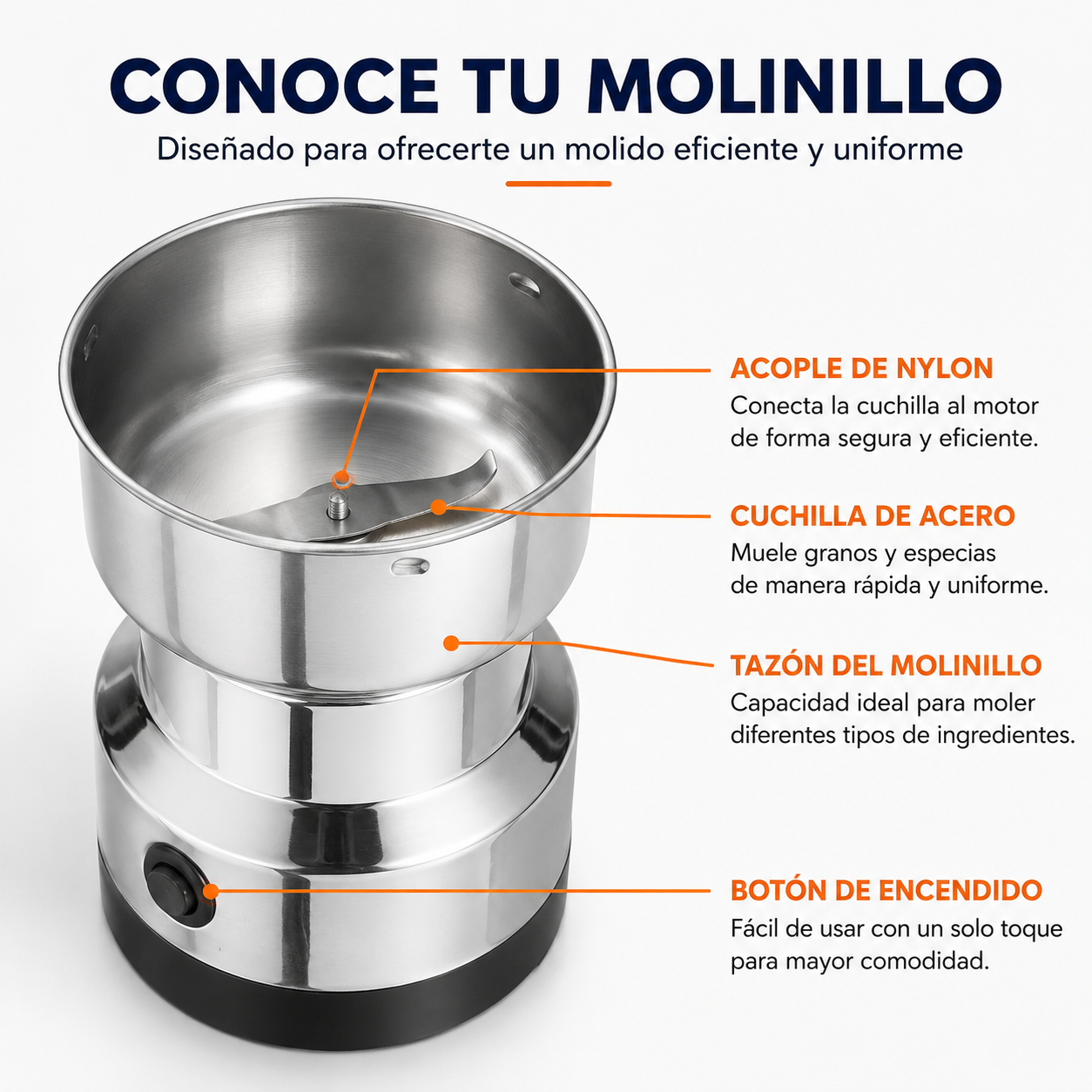 Molinillo Eléctrico Multifuncional