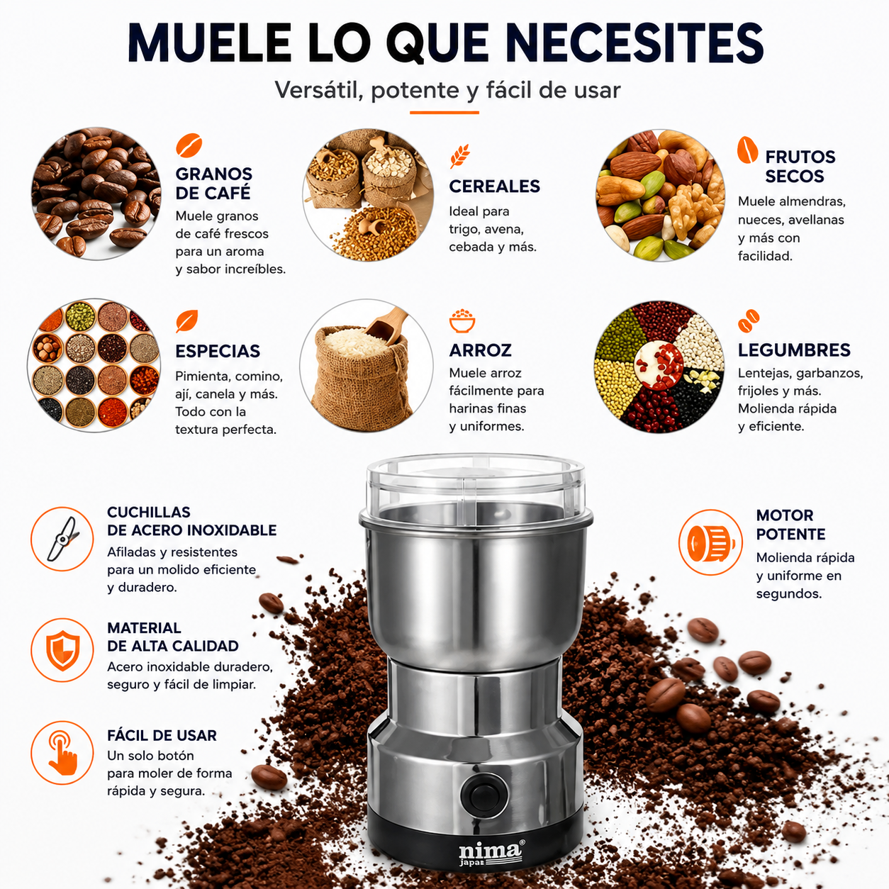 Molinillo Eléctrico Multifuncional