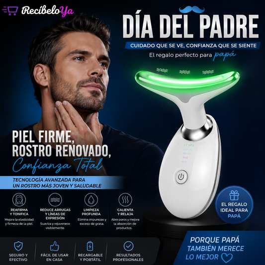 Masajeador Papada Facial Luz LED Hepsun.