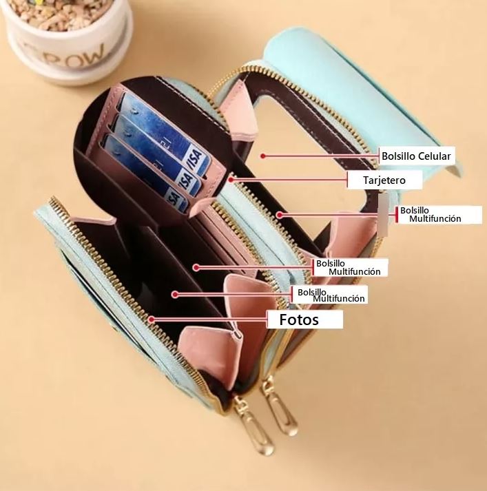Combo Dama: 2 Carteras Porta Celular