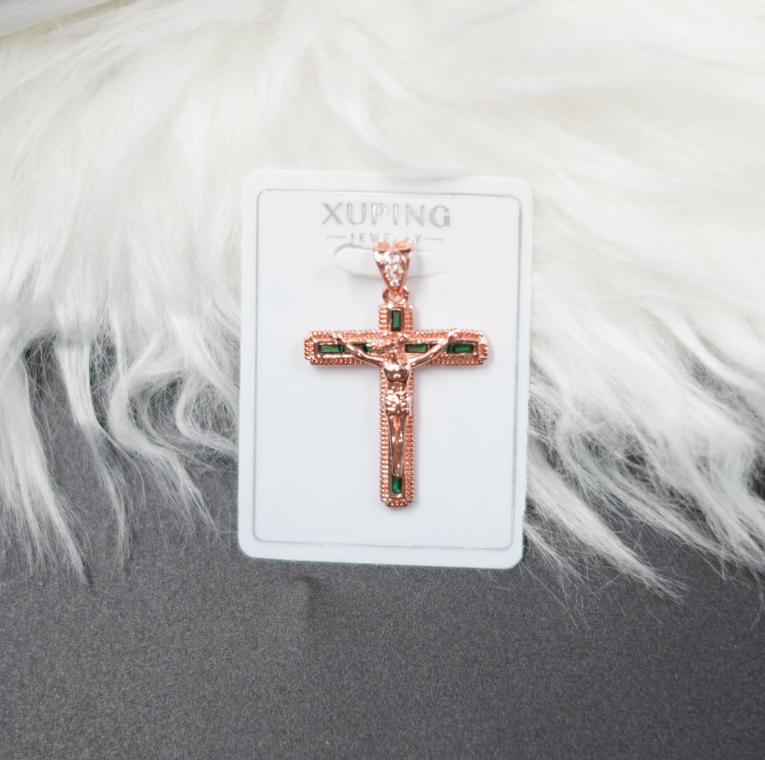 Dije Cruz Jesús Rosado Piedras Verdes