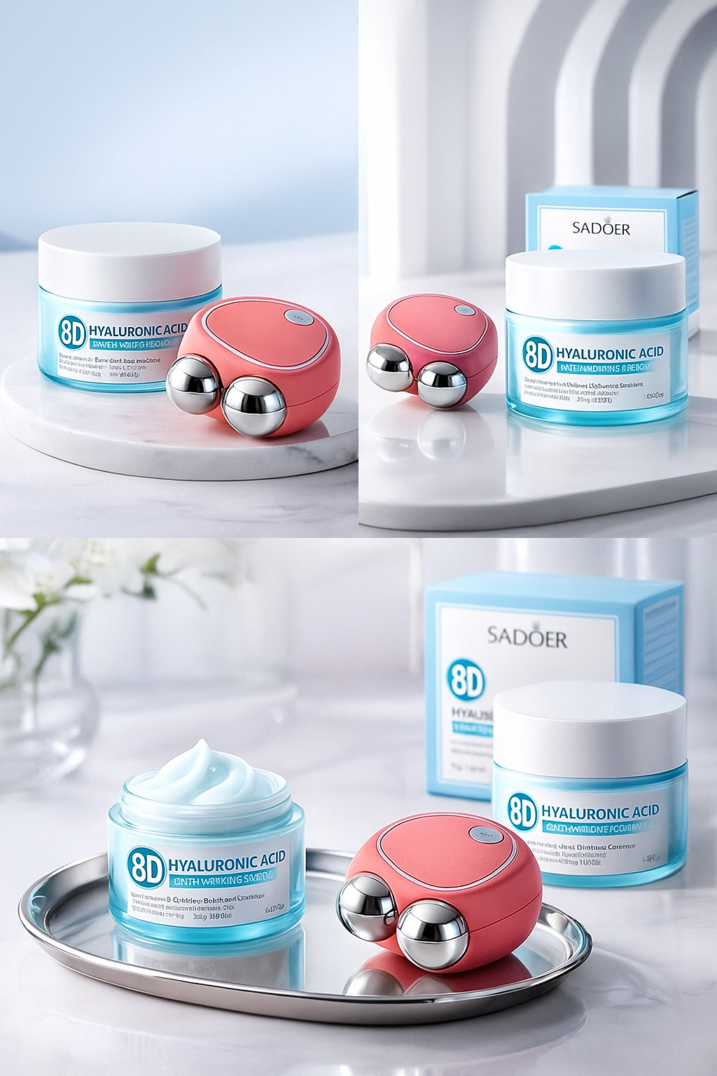 Combo: Mini Masajeador Facial + Crema en Gel