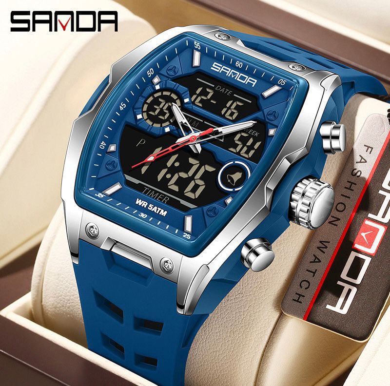 Reloj Caballero Sanda 6235 Doble Hora