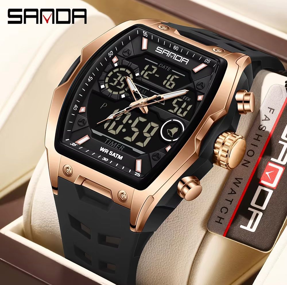Reloj Caballero Sanda 6235 Doble Hora